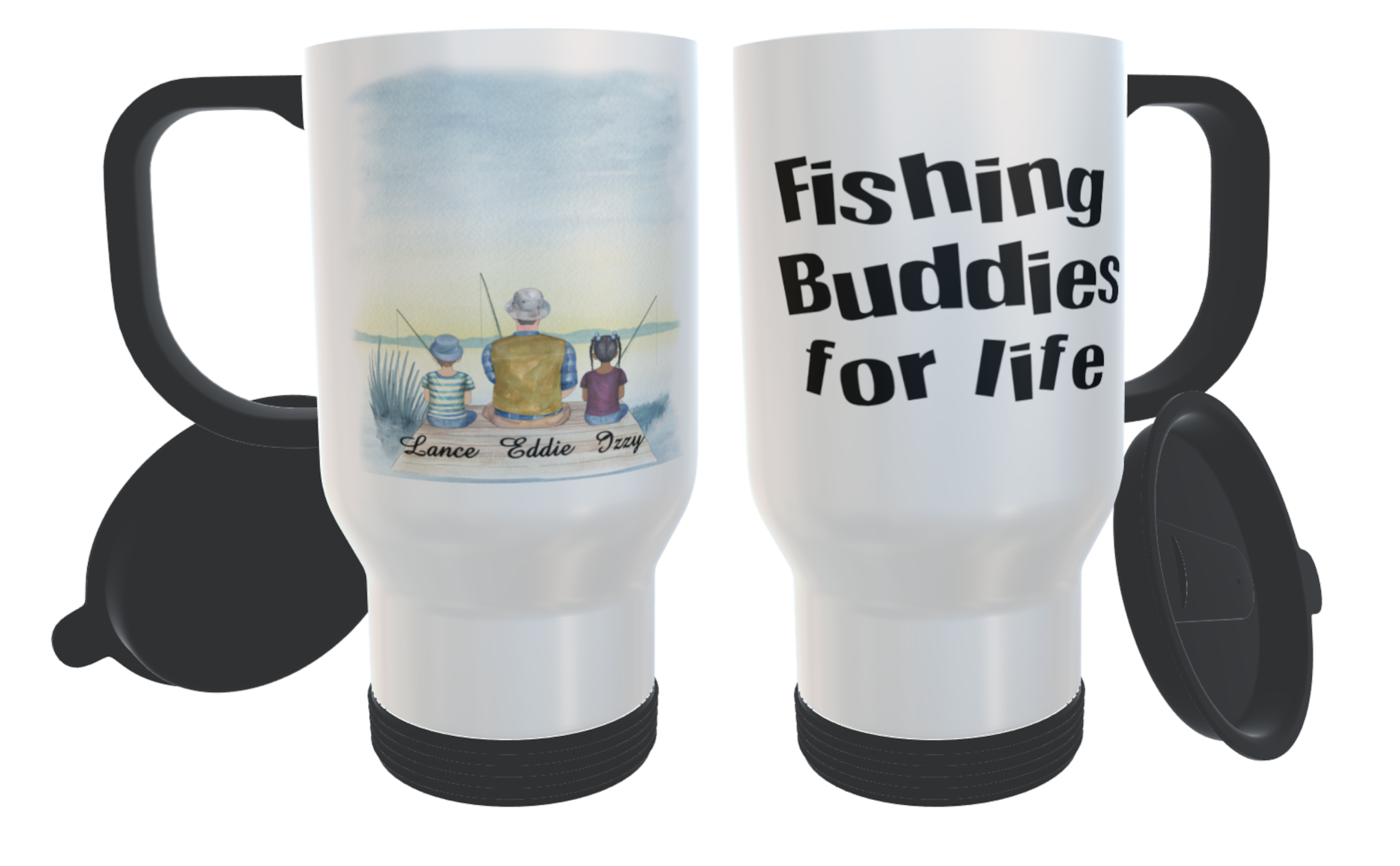 Fishing Buddies Travel Mug, Custom Fishing Travel Mug,